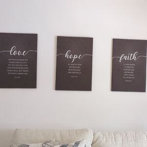 Modern Black and White Inspirational Wall Art Set